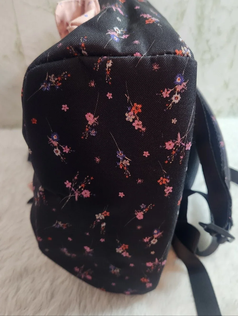 Black and Floral Backpack